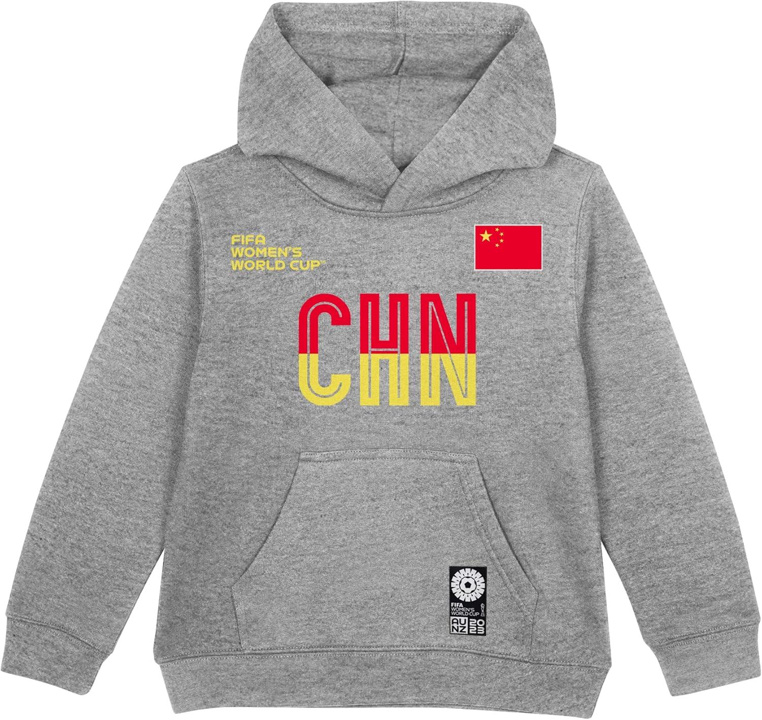 Youth & Kids FIFA World Cup Contrast Raglan Tech Fleece Hood, White-Red
